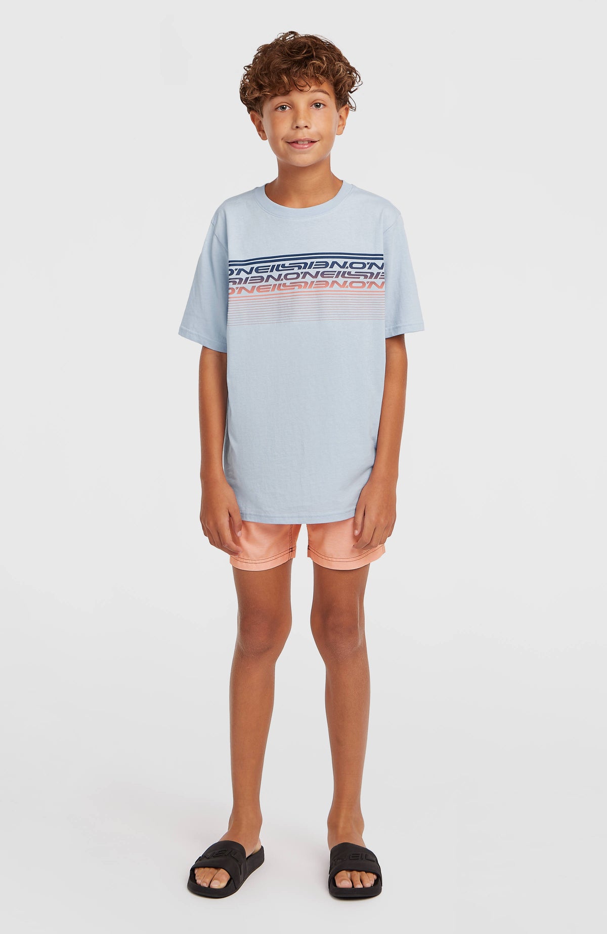 O'Neill Logo Stripe Swimshorts | Boys Purple Heritage O'Neill