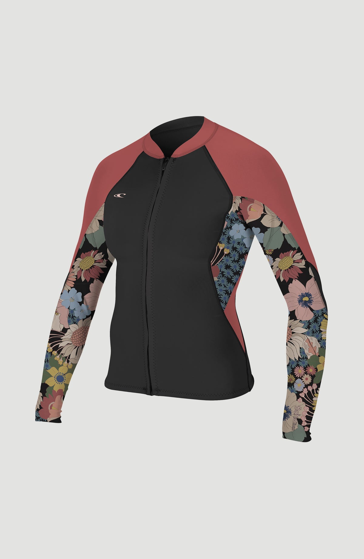 Bahia 1/0.5mm Full Zip Neoprene Jacket | BLACK/TWIGGY/TEA ROSE