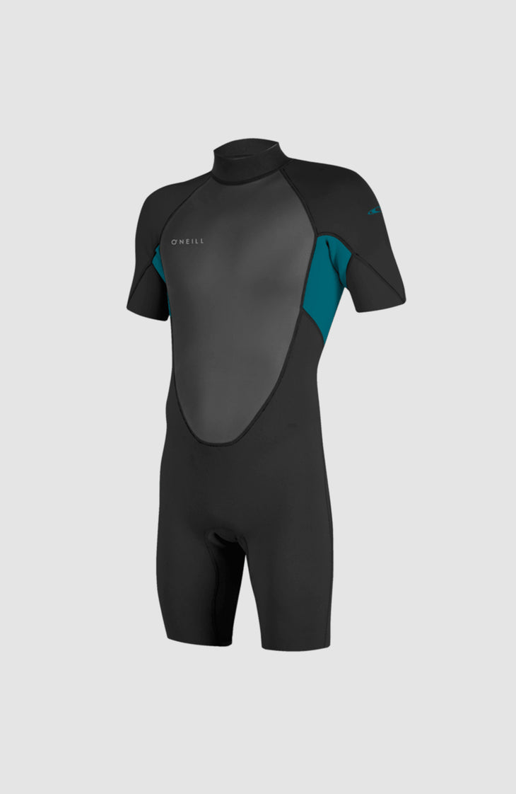 Reactor-2 2mm Back Zip Short Sleeve Spring Wetsuit | BLACK/TIDE POOL
