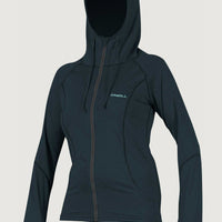 Hybrid Long Sleeve Zip UV Hoodie | Midnighter Black