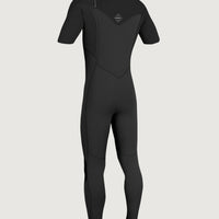 Hyperfreak 2mm Chest Zip Short Sleeve Full Wetsuit | BLACK/BLACK