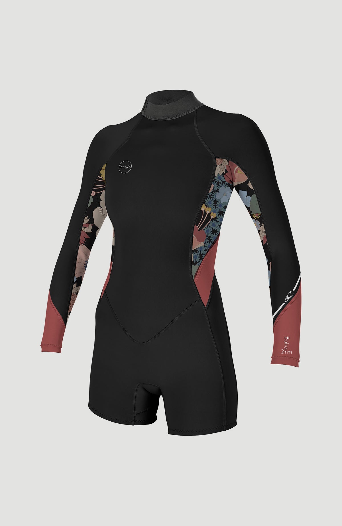 Bahia 2/1mm Back Zip Longsleeve Spring Wetsuit | BLACK/TWIGGY/TEA ROSE