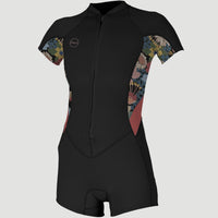 Bahia 2/1mm Front Zip Shortsleeve Spring Wetsuit | BLACK/TWIGGY/TEA ROSE