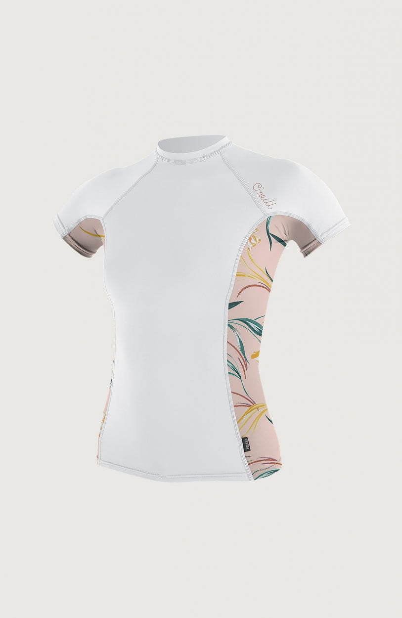 Skins Side Print Short Sleeve Rash Guard Womens | White – O'Neill