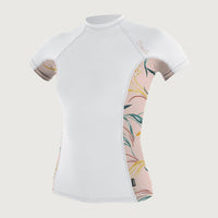 Skins Side Print Short Sleeve Rash Guard Womens | White