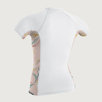 Skins Side Print Short Sleeve Rash Guard Womens | White