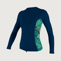 Skins Side Print Long Sleeve Rash Guard | Dark Blue