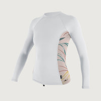 Skins Side Print Long Sleeve Rash Guard | White