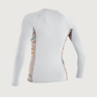 Skins Side Print Long Sleeve Rash Guard | White