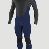 Psycho Tech 4/3mm Chest Zip Full Wetsuit | Navy/Gumetal