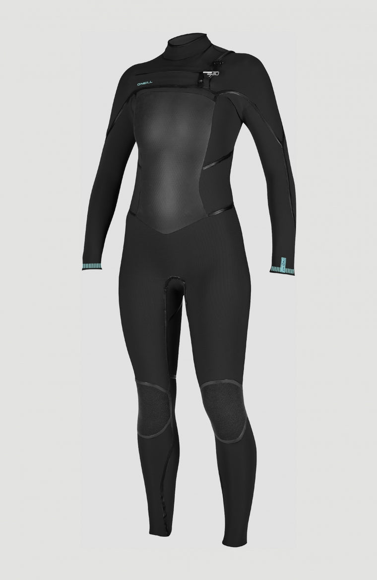 Psycho Tech 4/3mm Chest Zip Full Wetsuit | BLACK/BLACK