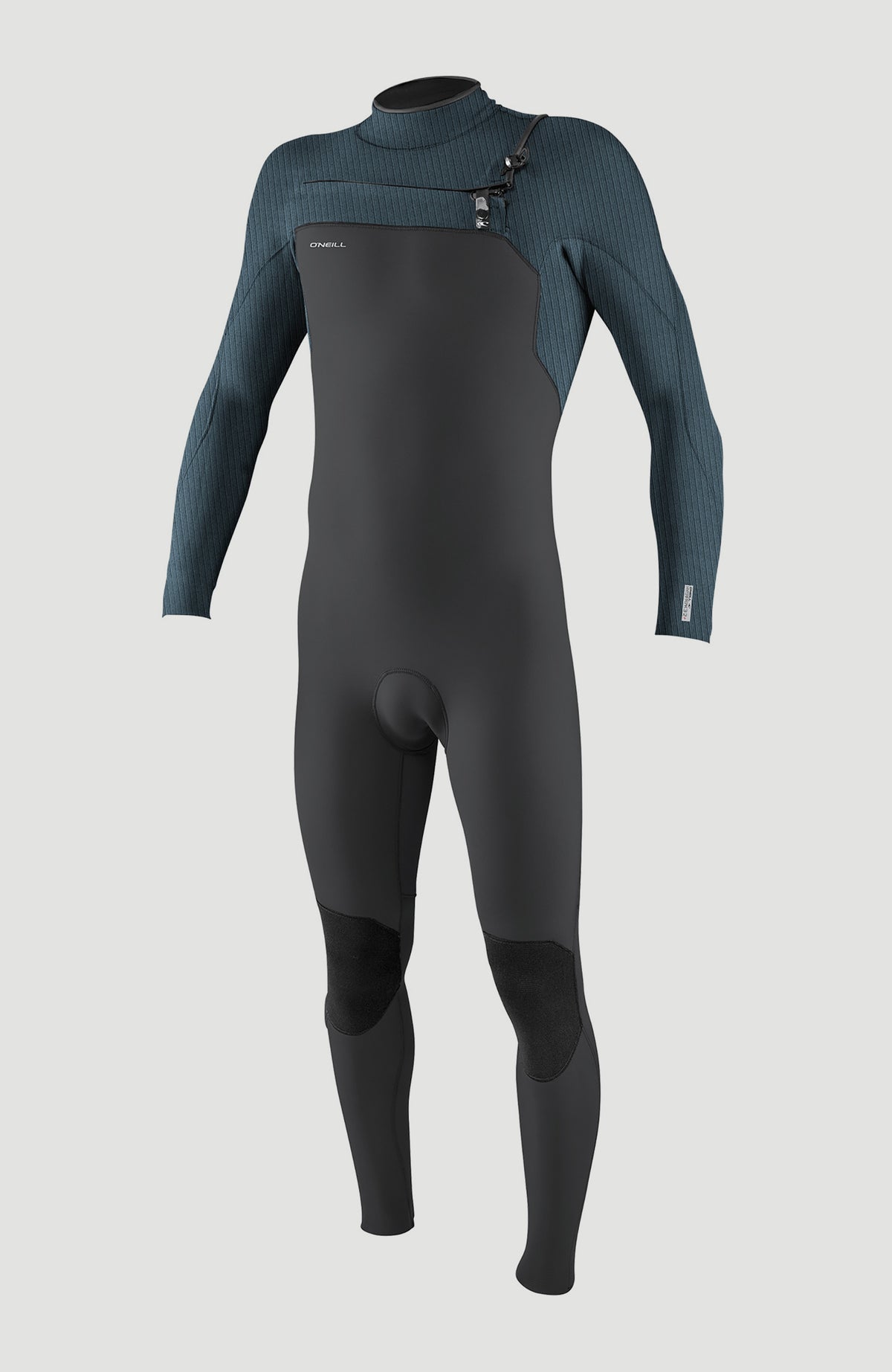 Hyperfreak Plus 3/2mm Chest Zip Full Wetsuit | GUN METAL/CADET BLUE