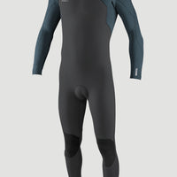 Hyperfreak 4/3mm+ Chest Zip Full Wetsuit | GUN METAL/CADET BLUE