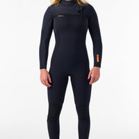 Hyperfreak Plus 4/3mm Chest Zip Full Wetsuit | BLACK/BLACK