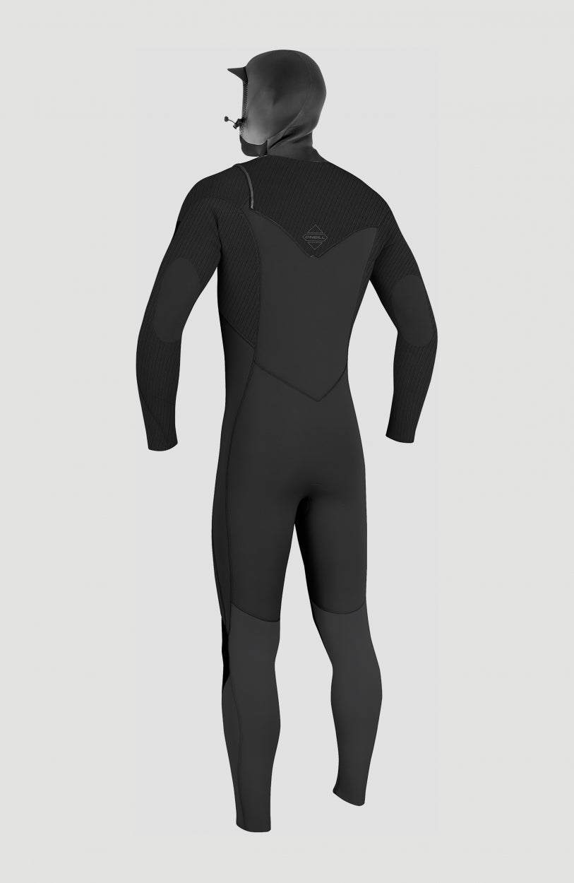 Hyperfreak Plus 5/4mm Chest Zip Full Wetsuit w/Hood Youth | BLACK/BLACK