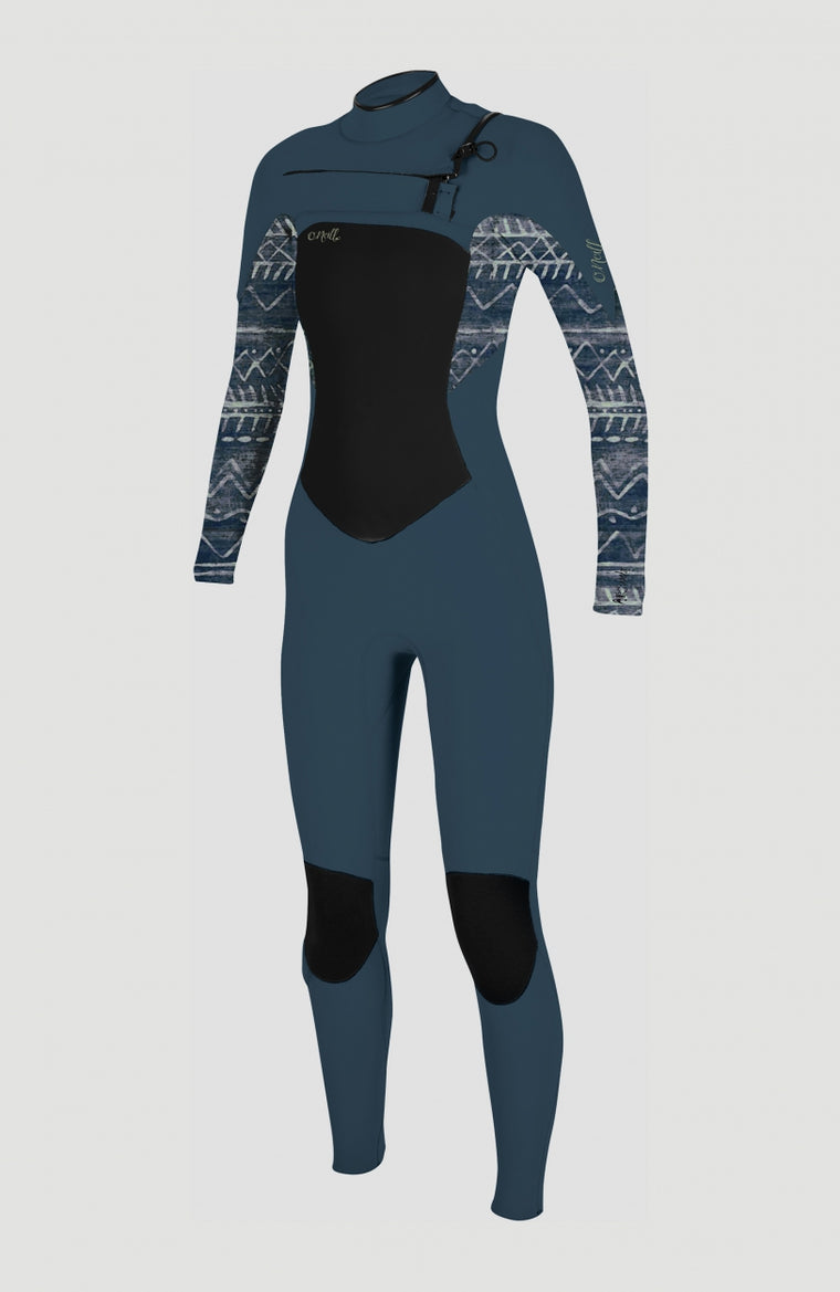 Epic 4/3mm Chest Zip Full Wetsuit | Shade/Bungalow Stripe