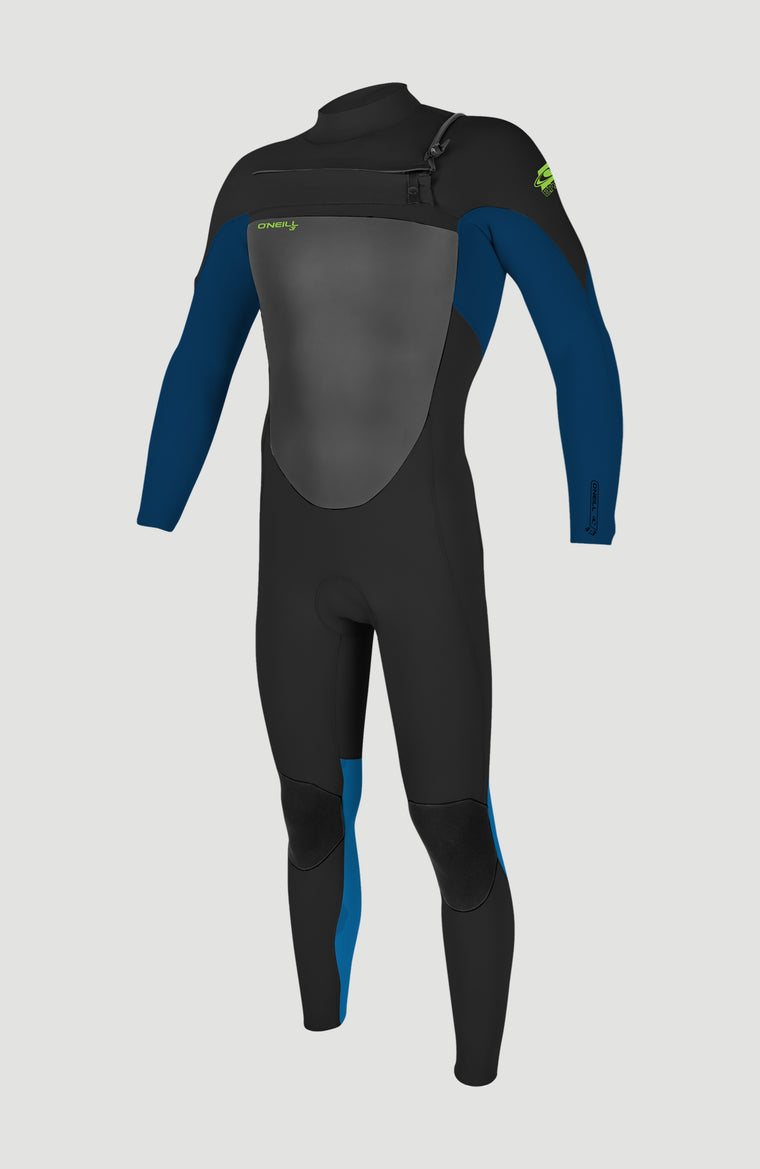 Epic 4/3mm Chest Zip Full Wetsuit | BLACK/DEEP SEA/BALI BLUE