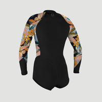 Bahia 2/1mm Front Zip Long Sleeve Spring Wetsuit | BLK/DEMIFLOR/DEMIFLOR