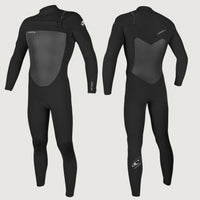 Epic 5/4mm Chest Zip Full Wetsuit | BLACK/BLACK