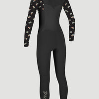 Epic 5/4mm Chest Zip Full Wetsuit | BLACK/CINDY DAISY