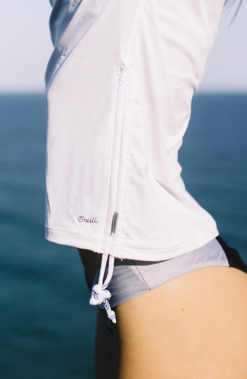 Front Zip Long Sleeve UV Shirt | White