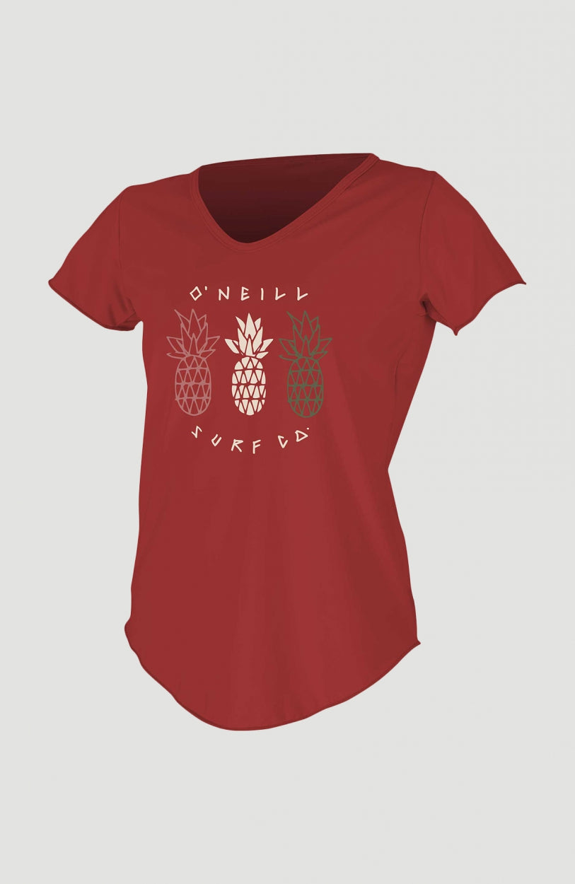Graphic Scoop-Neck UV Shirt | Red