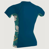 Side Print Short Sleeve Rash Guard | Dark Blue