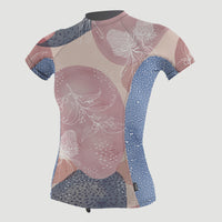 Side Print Short Sleeve Rash Guard | DESERT BLOOM/DRIFT BLUE