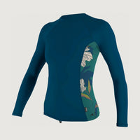 Side Print Long Sleeve Rash Guard | Dark Blue