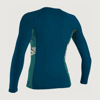 Side Print Long Sleeve Rash Guard | Dark Blue