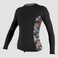 Side Print Long Sleeve Rash Guard | BLACK/TWIGGY