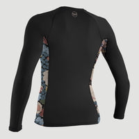 Side Print Long Sleeve Rash Guard | BLACK/TWIGGY