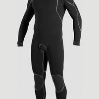 Psycho One 4/3mm Back Zip Full Wetsuit | BLACK/BLACK