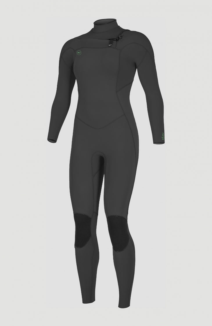 Ninja 4/3mm Chest Zip Full Wetsuit | BLACK/BLACK