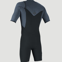 Hyperfreak 2mm Chest Zip Shortsleeve Spring Wetsuit | GUN METAL/CADET BLUE