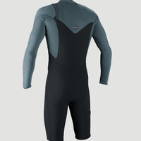 Hyperfreak 2mm Chest Zip Longsleeve Spring Wetsuit | GUN METAL/CADET BLUE