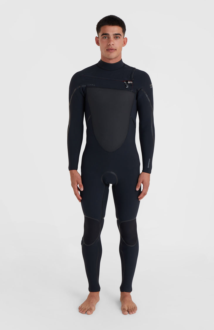 Psycho Tech 4/3mm Chest Zip Full Wetsuit | BLACK/BLACK