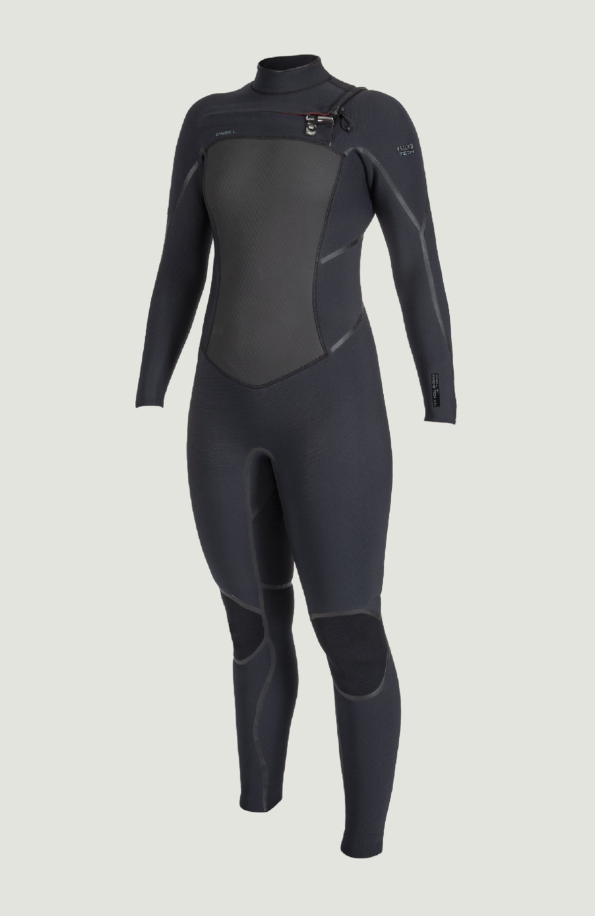Psycho Tech 4/3mm Chest Zip Full Wetsuit | BLACK/BLACK