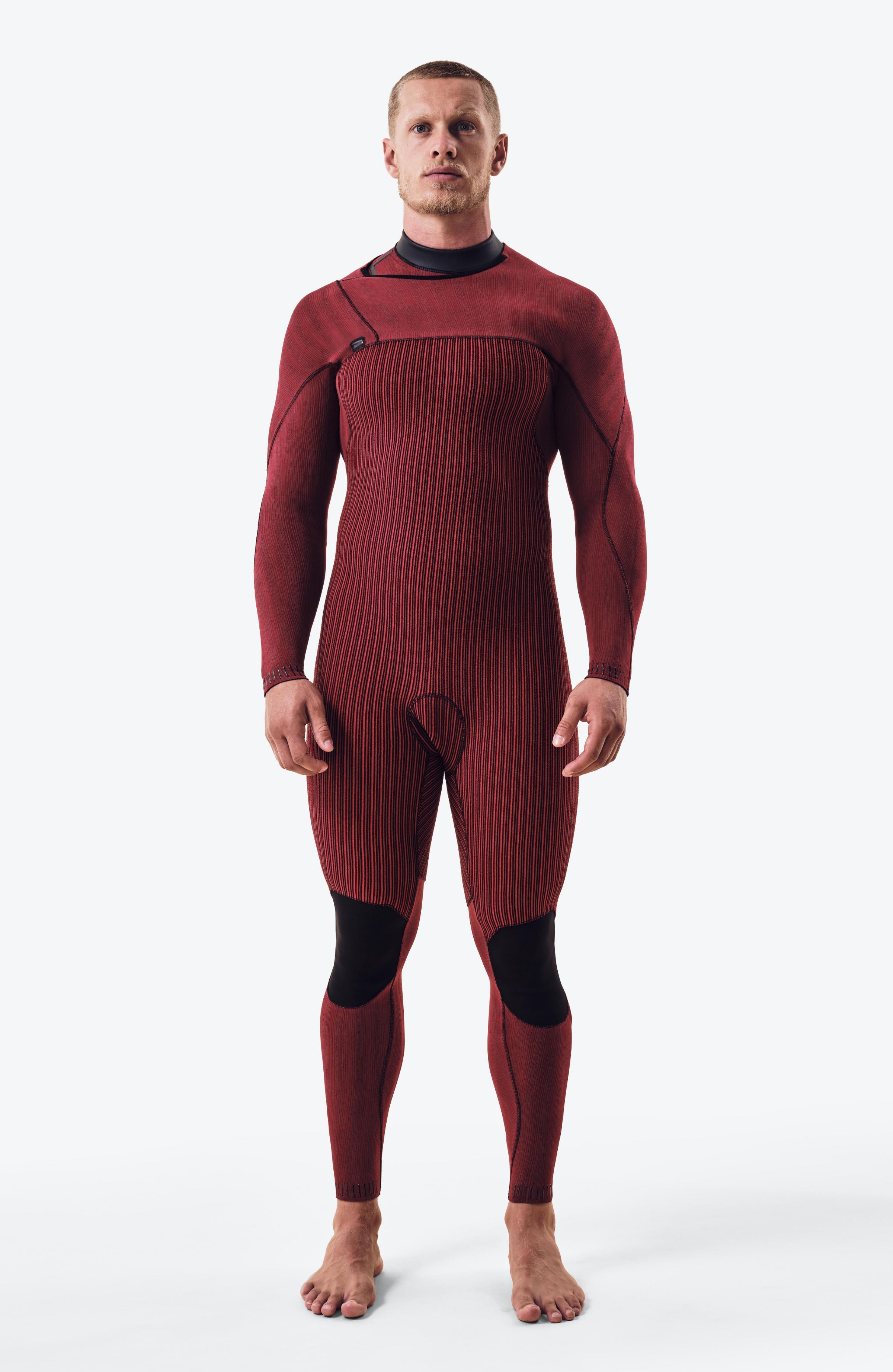 Hyperfreak Fire 4/3mm Chest Zip Full Wetsuit | BLACK/DARK RED – O