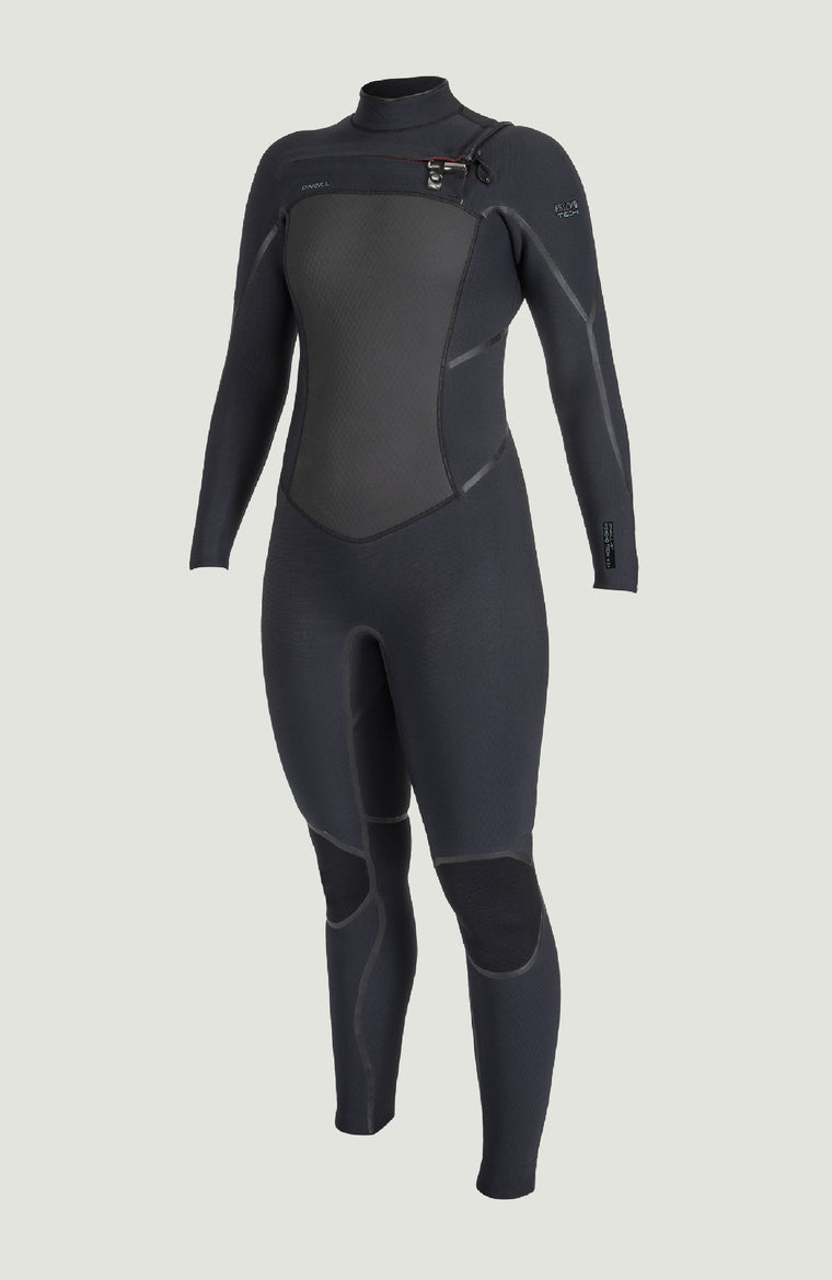 Psycho Tech 5/4mm Chest Zip Full Wetsuit | BLACK/BLACK