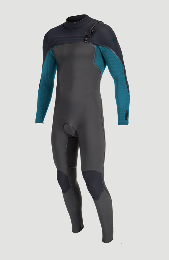 Hyperfreak Plus 4/3mm Chest Zip Full Wetsuit | GRAPHITE/SMOKE/BALI BLUE