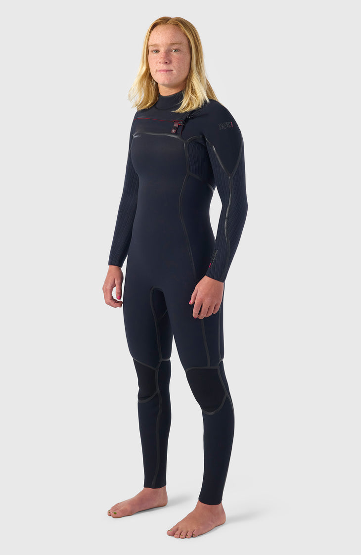 Hyperfreak Fire Plus 4/3mm Chest Zip Full Wetsuit | BLACK/BLACK