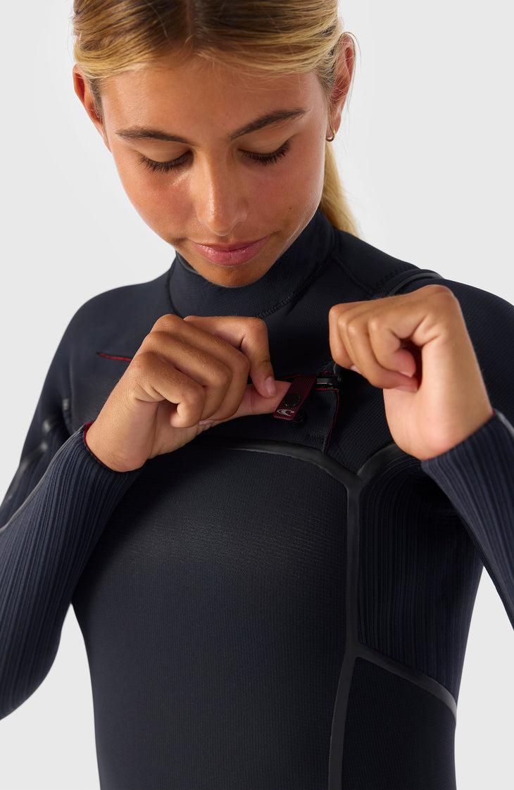 Hyperfreak Fire Plus 4/3mm Chest Zip Full Wetsuit | BLACK/BLACK