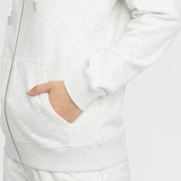 Triple Stack Full Zip Hoodie | White Melee