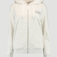 Triple Stack Full Zip Hoodie | White Melee