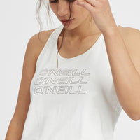 Triple Stack Racer Tanktop | Powder White