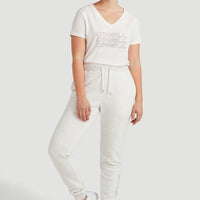 High-Waist Sweatpants | White Melee