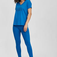 High Waist Legging | Ocean Blue