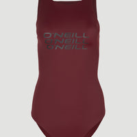 Logo High Neck Swimsuit | Nairobi -A