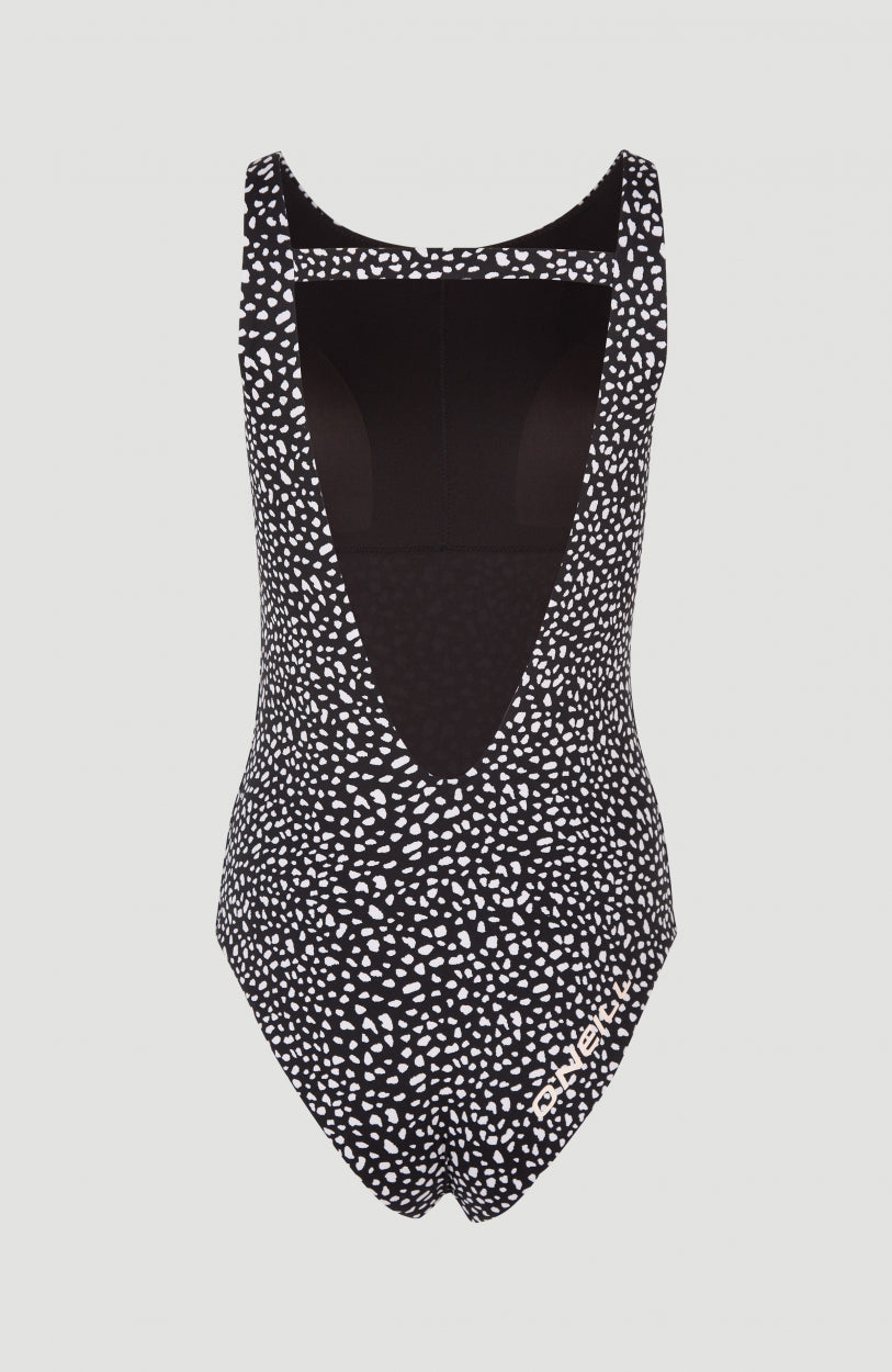 Logo High Neck Swimsuit | Black AO 4